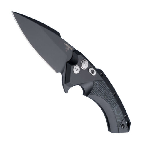 X5 Manual Flipper: 4.0" Spear Point Blade - Black Cerakote Finish, Matte Black Aluminum Frame & G-Mascus Black G10 Inserts